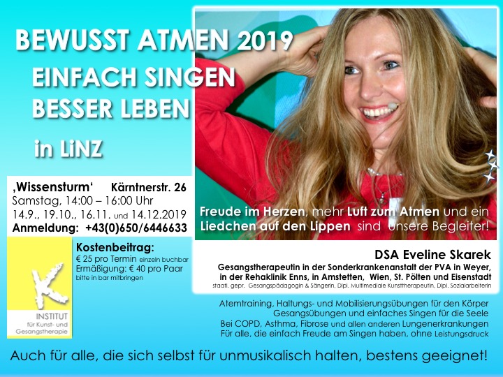 Gruppe Linz, COPD, DSA Eveline Skarek, Institut für Kunst- und Gesangstherapie